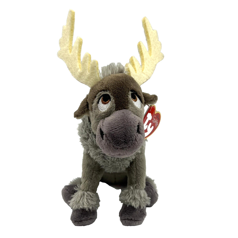 TY Sparkle Sven 6” Plush Disney Frozen Reindeer Stuffed Animal Toy Beanie Baby